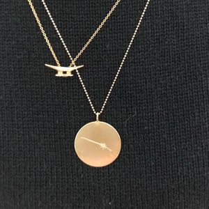 Gold and Diamond Aries Necklace